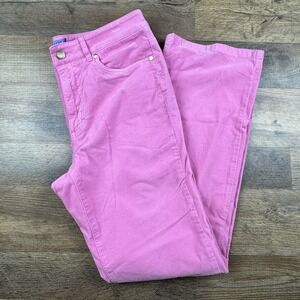 J MCLAUGHLIN Womens Sz 4 Pink Velvet Straight Leg Stretch Pants Jeans